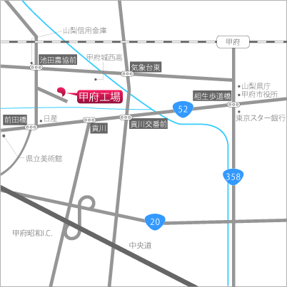 ㈱篠原　甲府工場　地図